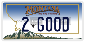 2G00D  license plate in MT