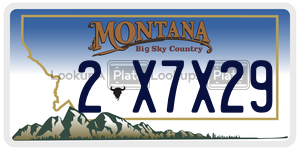 2X7X29  license plate in MT