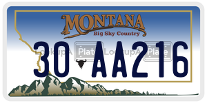 30AA216  license plate in MT