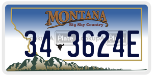 343624E  license plate in MT