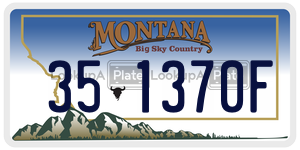 351370F  license plate in MT
