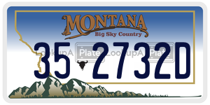 352732D license plate in Montana