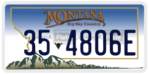 354806E  license plate in MT