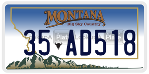 35AD518  license plate in MT