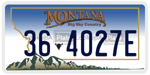 364027E license plate in Montana
