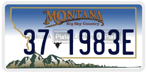 371983E  license plate in MT