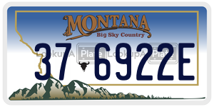 376922E license plate in Montana