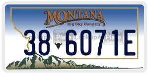 386071E  license plate in MT
