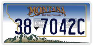 387042C  license plate in MT