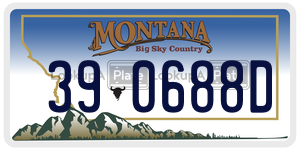 390688D  license plate in MT