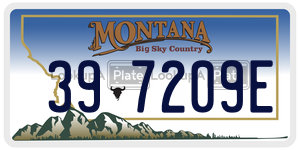 397209E  license plate in MT