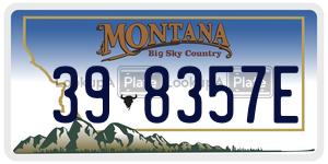398357E  license plate in MT