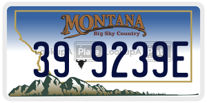 399239E  license plate in MT