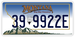 399922E  license plate in MT