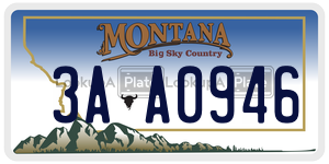 3AA0946  license plate in MT