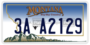 3AA2129  license plate in MT