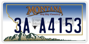 3AA4153  license plate in MT