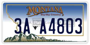 3AA4803  license plate in MT