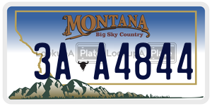 3AA4844  license plate in MT