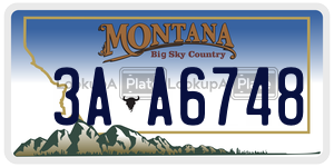 3AA6748  license plate in MT