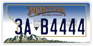 3AB4444  license plate in MT