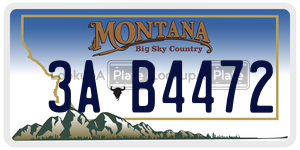 3AB4472  license plate in MT