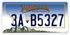 3AB5327  license plate in MT