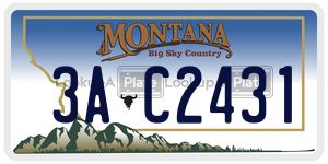3AC2431  license plate in MT