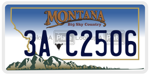 3AC2506  license plate in MT
