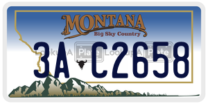3AC2658  license plate in MT