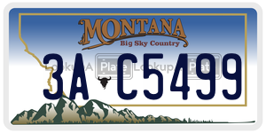 3AC5499  license plate in MT