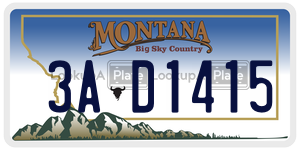 3AD1415  license plate in MT
