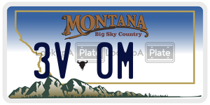 3V0M  license plate in MT
