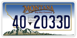 402033D  license plate in MT
