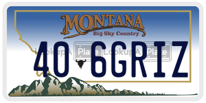 406GRIZ  license plate in MT