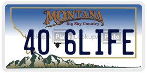 406LIFE license plate in Montana
