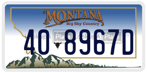 408967D  license plate in MT