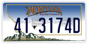 413174D  license plate in MT