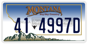 414997D  license plate in MT