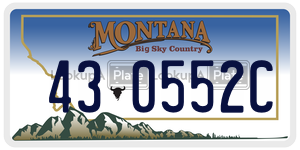 430552C  license plate in MT