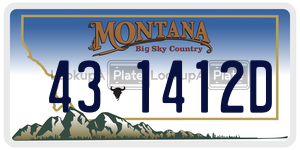 431412D  license plate in MT