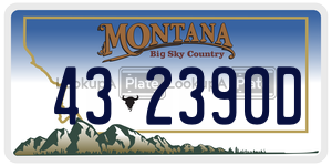 432390D  license plate in MT