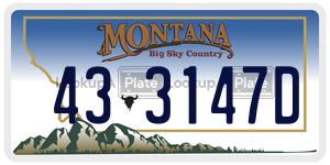 433147D  license plate in MT
