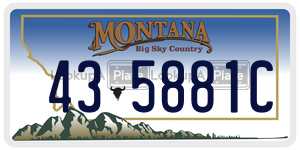 435881C  license plate in MT