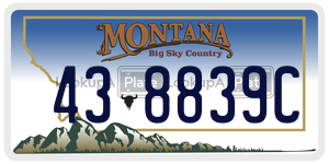 438839C  license plate in MT