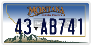 43AB741  license plate in MT