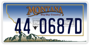 440687D  license plate in MT