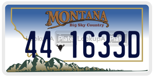 441633D license plate in Montana