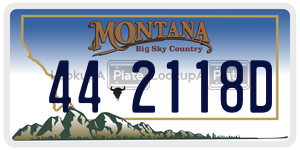 442118D  license plate in MT