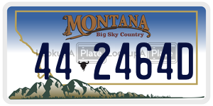 442464D  license plate in MT